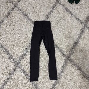 Grey ribbed wonder train lululemon leggings size 2